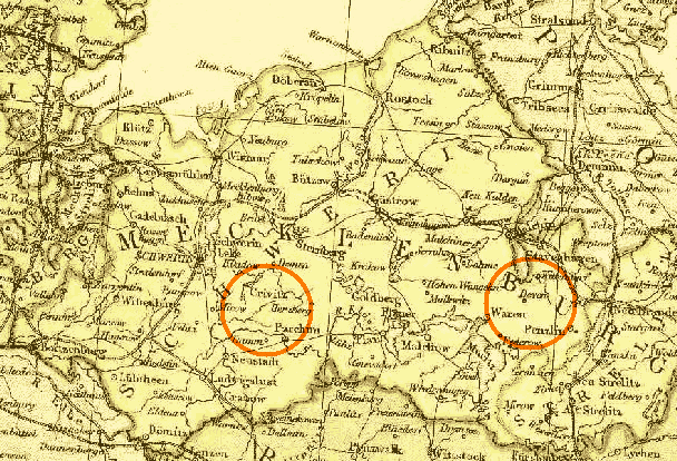 Map of Mecklenburg-Schwerin