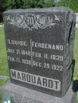 Fredenand F Marquardt and Louisa W Pribenow Grave Marker