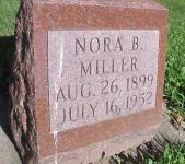 Nora B Harding Miller Grave Marker