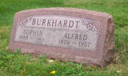 Alfred Burkhardt -  Sophia Augustin Grave Marker