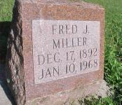 Fred J Miller Jr Grave Marker
