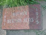 Bertha Miller Jens Grave Marker