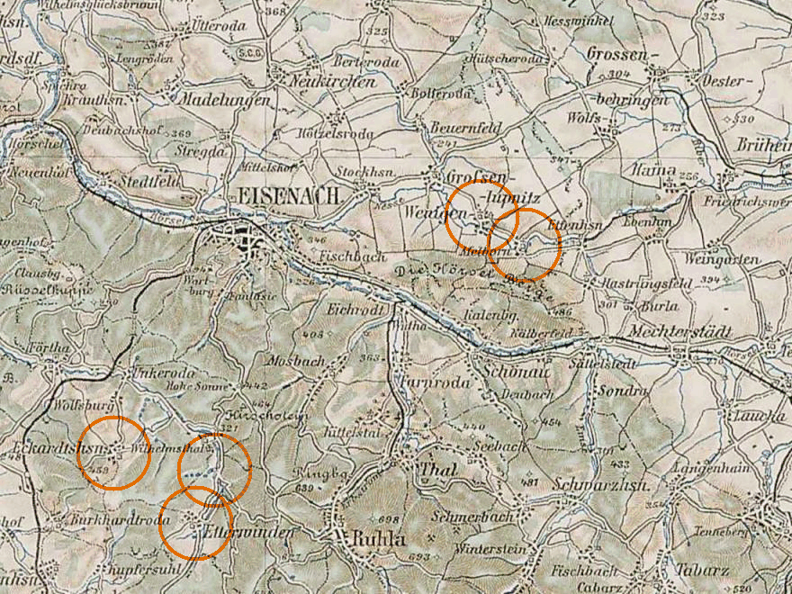Map of Eisenach area