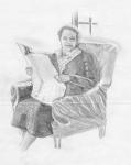Emily Schenk Henning Sketched by Son, Walter